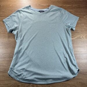 Eddie Bauer Women's XL Green Athletic Short Sleeve Performance Workout Top